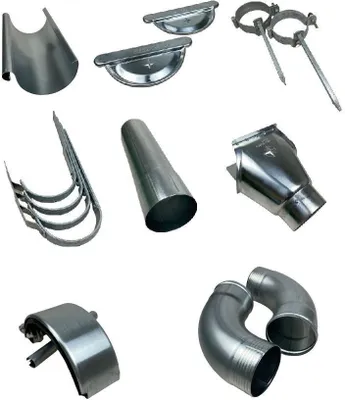 Produktbild von Dachrinnenset Komplettpaket Größe 6 tlg / 333 er / 153 mm Durchmesser 6 m