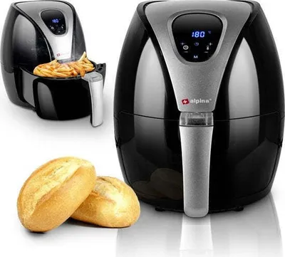 Obrázok produktu pre Teplovzdušná fritéza Alpina L - 2,4 l - 80-200 °C - časovač - 1500 W - čierna
