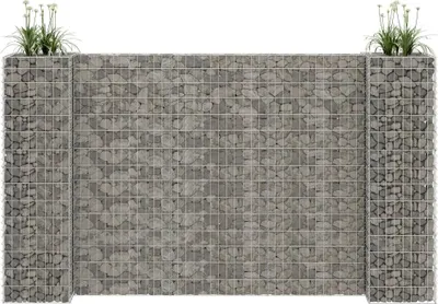 Produktbild von Maison Exclusive - H-förmiger Gabionen-Pflanzkorb Stahldraht 260x40x150 cm