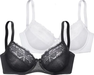 Produktbild von PETITE FLEUR Bügel-BH schwarz + weiß Größe 110 Cup B