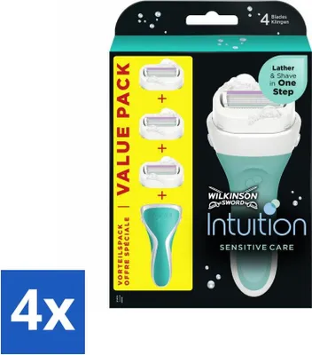 Immagine prodotto di Wilkinson Sword - Lame di ricambio - Intuition 2-in-1 Sensitive Care - 3 lame - confezione risparmio - 4 pezzi