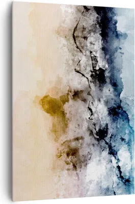 Produktbild von Bild auf Leinwand - Leinwandbild - Einteilig - Abstraktion Wolken Berge - 70x100cm - Wand Bild - Wanddeko - Wandbilder - Leinwanddruck - Wanddekoration - Leinwand bilder - Wandbild - PA70x100-4894