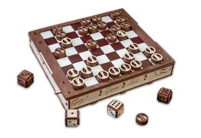 Produktbild von 3D Holzmodell - Tablett-Spiele - 28,5 x 25 cm