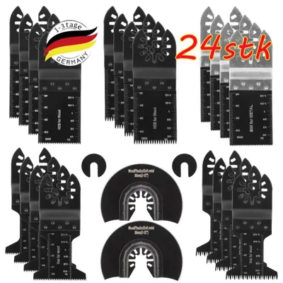 Immagine prodotto di Set di lame per utensile multifunzione, 24 pezzi, accessori per seghetto oscillante, per legno e metallo