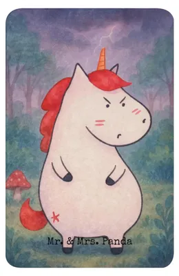Produktbild von Mr. & Mrs. Panda Tagesdecke Einhorn Wut Design 100 x 150 cm - Weiß - Geschenk, Wärmedecke, Einhörner, Büro, Decke, Kuscheldecke, Unicorn, Heimdecke, Winterdecke, Nein