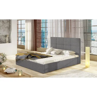 Obrázok produktu pre Čalúnená posteľ s úložným priestorom bez matraca 180x200 LINCOLN - sivá 2