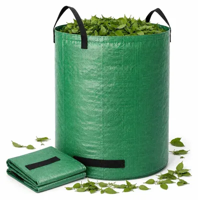 Produktbild von Gartenabfallsack groß & reißfest Laubsack – 150GSM Gartensack - Grünschnittsäcke aus Polypropylen, ideal für Laub, Rasenschnitt & Grünschnitt (500 Liter)