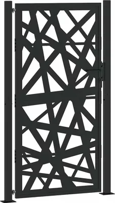 Obrázok produktu pre vidaXL Záhradná brána Čierna 100x175 cm Oceľová ľahká konštrukcia