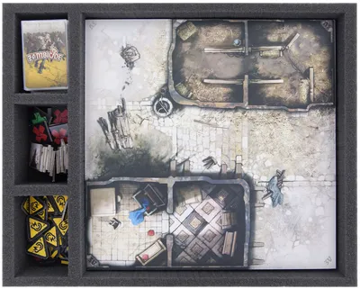 Produktbild von Schaumstoffeinlage für Zombicide Tiles – Platz für 20 Kartenteile