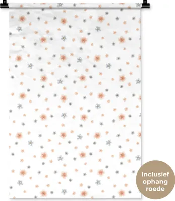 Produktbild von MuchoWow® Wandteppich Wandbehang Blumen - Pastell - Collage 60x90 cm Tapisserie Dekoration Wandtuch - Foto-Teppich - Abwaschbar