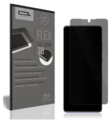 A product package for a screen protector is shown next to the screen protector applied to a smartphone.