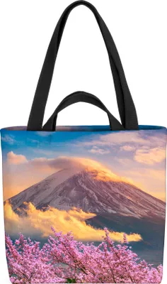 Produktbild von VOID Vulkan Japan Blumen Berge Tasche 33x33x14cm,15l Einkaufs-Beutel Shopper Einkaufs-Tasche Bag
