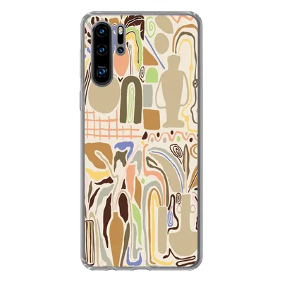 Produktbild von MuchoWow® Handyhülle Schutzhülle Hülle für Huawei P30 Pro Blume - Abstrakt - Vase - Blumentopf Silikon Softcase Handy Hülle - Schutzdeckel
