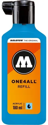 Produktbild von Molotow Nachfüllflasche ONE4ALL ACRYLIC 180ml, Nr. 230, schockblau