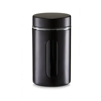 Produktbild von Zeller Vorratsglas, 900 ml, schwarz - Ø10,2x18; 19796