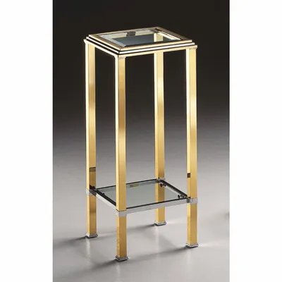 Produktbild von Casa Padrino Luxus Messing Säule Gold / Silber H. 84 cm -  Italy