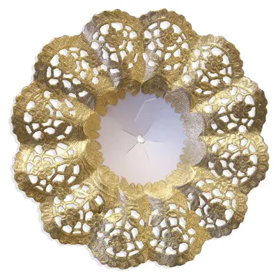 Biedermeier-Manschetten, 25 Stk., Ø 18 cm, nassfest, gold