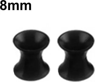 Produktbild von Ohr Expander Mode Körper Piercing Schmuck Silikon Männer und Frauen Ohr Tunnel Messgeräte für Geburtstag Party-Schwarz,8 mm