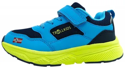 Immagine prodotto di Scarpe da ginnastica Trollkids Haugesund per bambini, scarpe da bambino, scarpe basse, con chiusura a velcro, blu, per il tempo libero