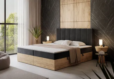 Obrázok produktu pre Kontinentálna posteľ IDELLE s matracom Bonell
s topperom 180x200 cm Velutto 19
