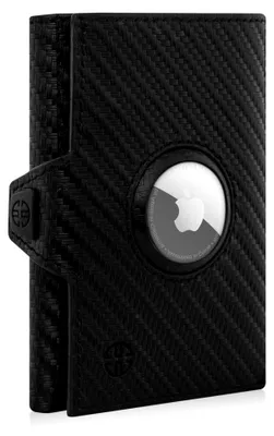 Produktbild von Uni Toscana AirTag Holder Leder Geldbörsen, Carbon, Airtag-Halterung