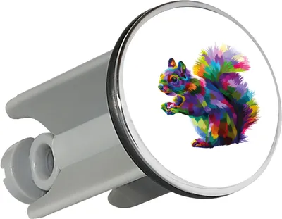 Produktbild von Huuraa Waschbeckenstöpsel Eichhörnchen Colorful 4cm höhenverstellbar Abflussstopfen Geschenkidee