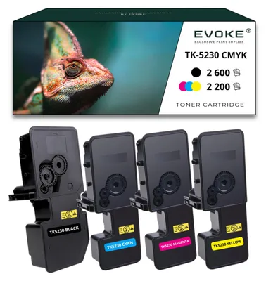 Immagine prodotto di 4x Toner per Kyocera TK5230K-TK5230B TK5230K CMYK = Nero + Blu + Rosso + Giallo | Ricambio per P5021cdn P5021cdw M5521cdn M5521cdw