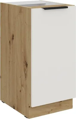 Obrázok produktu pre Dolná jednodverová skrinka LUNARA - šírka 40 cm, biela / dub artisan