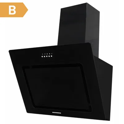 Produktbild von Heinner DCH-650RGBK Schräghaube/Dunstabzugshaube 60 cm, 586 m³/h, 3 Stufen, 190 W, Schwarz, A