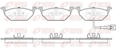 Produktbild von REMSA Bremsbeläge Satz Vorne Bremsklötze für VW Golf IV Schrägheck (1J1) 0633.41