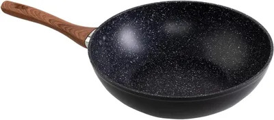 Produktbild von Wok aus Aluminium – Bratpfanne – Gesundes Kochen – Antihaftbeschichtung ohne PFOA – Durchmesser 28 cm – Schwarz
