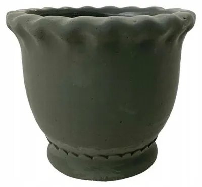 Image de Donika Cache-pot rustique vert en ciment 11x9 cm