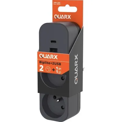 Obrázek produktu pro Biplite - QUARX - 2P 16A - S USB-A a USB-C, kompatibilní s NF