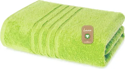 Produktbild von Lavea® Handtuch 50x100 cm, Sporthandtuch und Fitness-Handtuch, Bali, saugstarkes Frottee, 100% GOTS Baumwolle, Premium Frottier, Apfelgrün