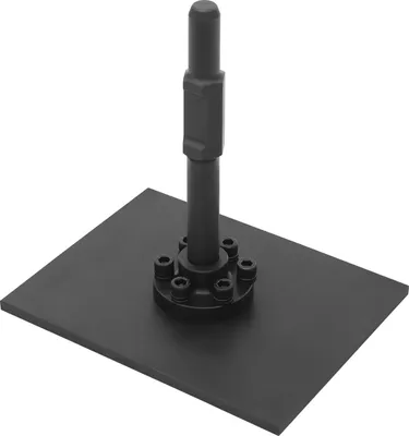 Obrázok produktu pre Elektrická vibračná doska – kompaktor pôdy, 26 x 20,5 cm – oceľ 40Cr – na zhutňovanie pôdy, štrku a piesku – rukoväť 65A, dĺžka 27 cm – čierna