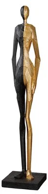 Zdjęcie produktu dla Gilde Skulptur, "Halfway", Kunstharz, schwarz, goldfarben, VE 1, L. 32 cm, B. 32 cm, H. 153 cm 52069 4063387520697