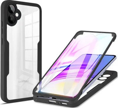 Produktbild von Schutzhülle für Samsung Galaxy A05, Eingebautem Displayschutz 360 Grad Komplettschutz Handyhülle Schwarz