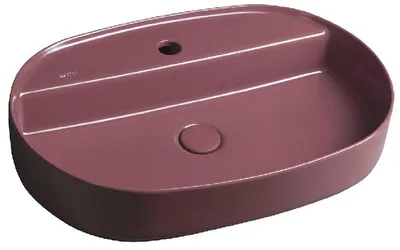 Produktbild von Isvea INFINITY OVAL Aufsatzwaschbecken, 60x40cm, Maroon Red matt