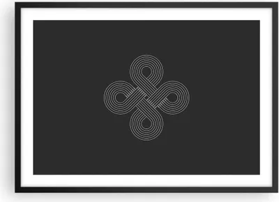 Produktbild von Gerahmtes Poster - Schwarzer Rahmen - Symbol Schleife Unendlichkeit - 70x50 cm - Wand Bild - Wanddeko - Wandbilder - Kunstposter - Wandposter - Bilderrahmen - Bilder - Kunstdruck - P2BAA70x50-4931