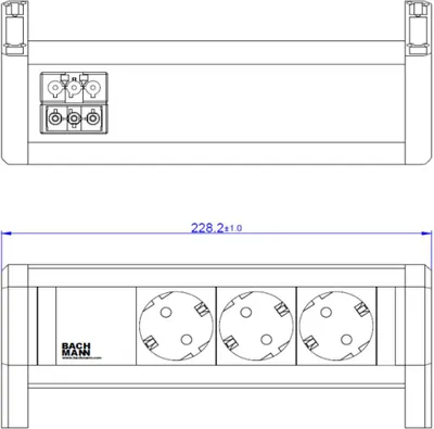 Obrázok produktu pre Bachmann Steckdosenleiste DESK 3xCEE 902.0292 (902.0292)