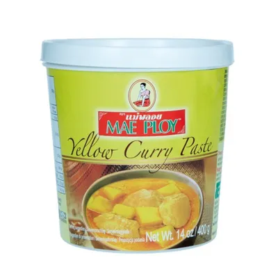 Zdjęcie produktu dla Pasta curry Mae Ploy do tajskiego żółtego curry łagodna 400 g