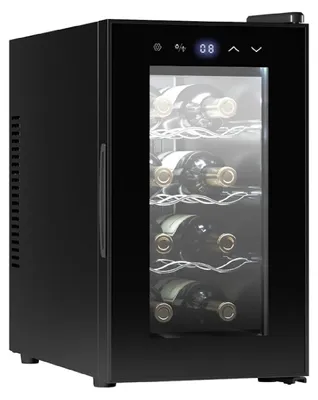 Produktbild von Cecotec GrandSommelier 830, Thermoelektrische Weinkühler, Freistehend, 8 Flasche(n), E, Innenbeleuchtung, Schwarz