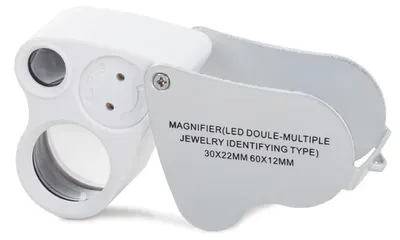 Obrázek produktu pro Verk Skládací mineralogická lupa LED - zvětšení 30,60x