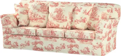 Produktbild von Dekoria Bezug für Tomelilla 3-Sitzer Sofa nicht ausklappbar, creme- rot, Sofahusse, Tomelilla 3-Sitzer