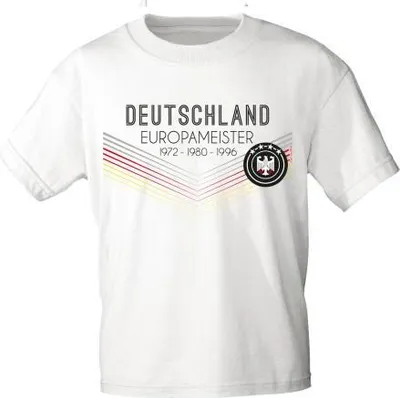 Produktbild von T-Shirt mit Aufdruck - Deutschland Europameister 1982 1980 1996 - Gr. S-XXL - 78567 Größe - S