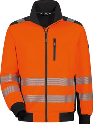 Produktbild von Elysee Warnschutz-Sweatjacke Fideli 22612 Gr. XL leuchtorange/schwarz