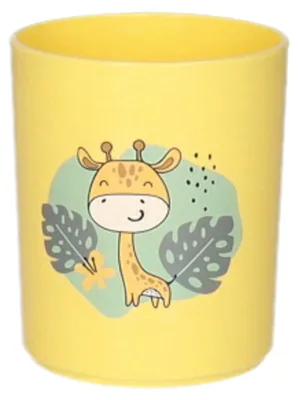 Produktbild von Plasticforte Trinkbecher - Kunststoff - 350 ml - gelb - Giraffe