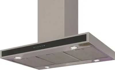 Produktbild von Baumann Inselhaube Vela Isola, Dunstabzugshaube 90cm 633m³/h Inox Abluft Umluft Edelstahl