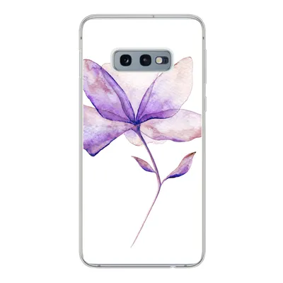 Produktbild von MuchoWow® Handyhülle Schutzhülle Hülle für Samsung Galaxy S10e Blumen - Aquarell - Lila Silikon Softcase Handy Hülle - Handy