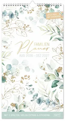 Produktbild von Familienplaner 26/27 Wand-Kalender 5-spaltig 17 Monate [Blattgold]